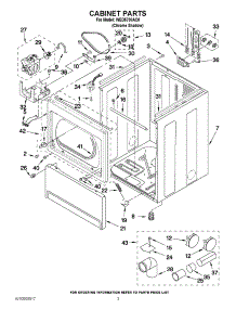 02 - Cabinet Parts parts for Whirlpool Dryer WED5700AC0 / from AppliancePartsPros.com
