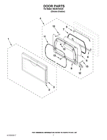 04 - Door Parts parts for Whirlpool Dryer WED5700AC0 / from AppliancePartsPros.com