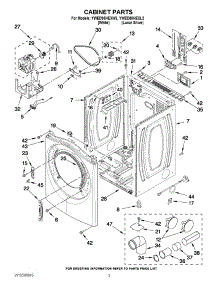 02 - Cabinet Parts parts for Whirlpool Dryer YWED95HEXL2 / from AppliancePartsPros.com