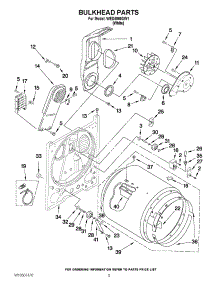 03 - Bulkhead Parts parts for Whirlpool Dryer WED4900XW1 / from AppliancePartsPros.com