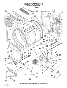 03 - Bulkhead Parts parts for Whirlpool Dryer WGD5700AC0 / from AppliancePartsPros.com