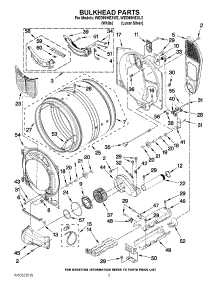 03 - Bulkhead Parts parts for Whirlpool Dryer WED95HEXL2 / from AppliancePartsPros.com