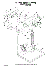 02 - Top And Console Parts parts for Whirlpool Dryer 4GNED4600YQ0 / from AppliancePartsPros.com