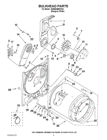 03 - Bulkhead Parts parts for Whirlpool Dryer 4GNED4600YQ0 / from AppliancePartsPros.com