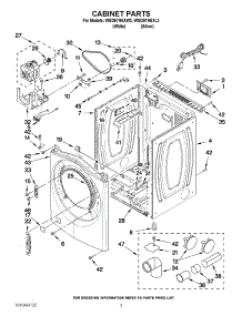 02 - Cabinet Parts parts for Whirlpool Dryer WGD97HEXL3 / from AppliancePartsPros.com