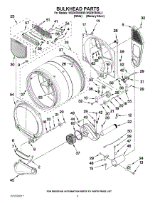 03 - Bulkhead Parts parts for Whirlpool Dryer WGD9750WW2 / from AppliancePartsPros.com