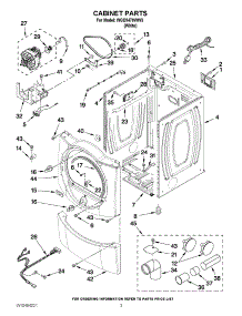 02 - Cabinet Parts parts for Whirlpool Dryer WGD9470WW3 / from AppliancePartsPros.com