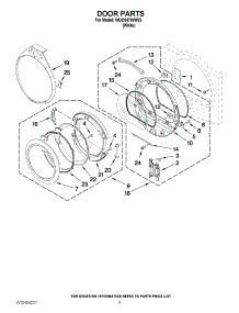 05 - Door Parts parts for Whirlpool Dryer WGD9470WW3 / from AppliancePartsPros.com
