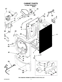 02 - Cabinet Parts parts for Whirlpool Dryer WGD9610XW1 / from AppliancePartsPros.com