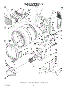 03 - Bulkhead Parts parts for Whirlpool Dryer WGD9610XW1 / from AppliancePartsPros.com