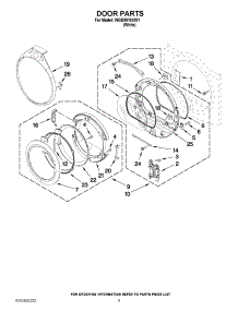 05 - Door Parts parts for Whirlpool Dryer WGD9610XW1 / from AppliancePartsPros.com