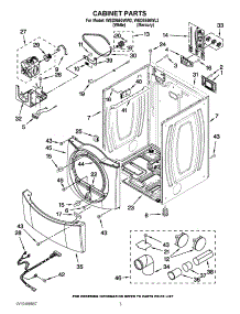 02 - Cabinet Parts parts for Whirlpool Dryer WED9550WW2 / from AppliancePartsPros.com