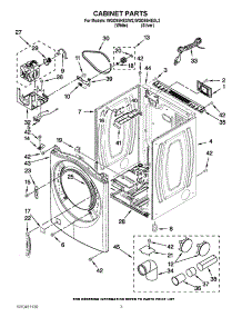 02 - Cabinet Parts parts for Whirlpool Dryer WGD95HEXW2 / from AppliancePartsPros.com