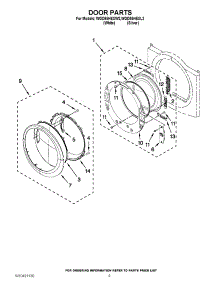 05 - Door Parts parts for Whirlpool Dryer WGD95HEXW2 / from AppliancePartsPros.com