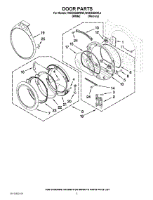 05 - Door Parts parts for Whirlpool Dryer WGD9550WW3 / from AppliancePartsPros.com