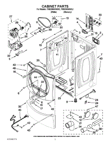 02 - Cabinet Parts parts for Whirlpool Dryer YWED9550WL2 / from AppliancePartsPros.com