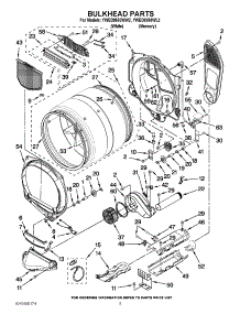03 - Bulkhead Parts parts for Whirlpool Dryer YWED9550WL2 / from AppliancePartsPros.com