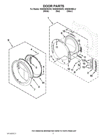 05 - Door Parts parts for Whirlpool Dryer WGD94HEXL2 / from AppliancePartsPros.com