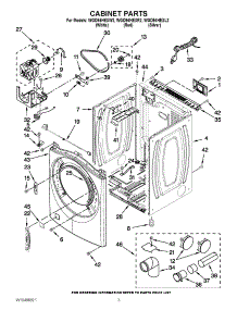 02 - Cabinet Parts parts for Whirlpool Dryer WGD94HEXR2 / from AppliancePartsPros.com