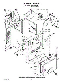 02 - Cabinet Parts parts for Whirlpool Dryer 3DWED4800YQ0 / from AppliancePartsPros.com