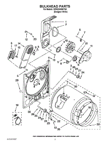 03 - Bulkhead Parts parts for Whirlpool Dryer 3DWED4800YQ0 / from AppliancePartsPros.com