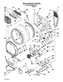 03 - Bulkhead Parts parts for Whirlpool Dryer WED9610XW1 / from AppliancePartsPros.com
