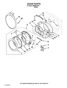 04 - Door Parts parts for Whirlpool Dryer WED9610XW1 / from AppliancePartsPros.com