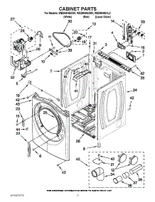 02 - Cabinet Parts parts for Whirlpool Dryer WED94HEXW2 / from AppliancePartsPros.com