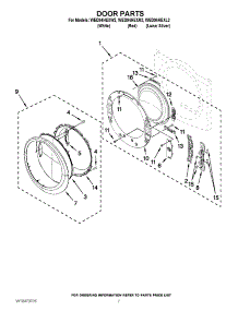 04 - Door Parts parts for Whirlpool Dryer WED94HEXL2 / from AppliancePartsPros.com