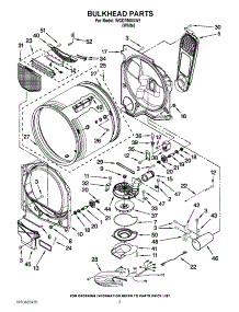 03 - Bulkhead Parts parts for Whirlpool Dryer WGD7600XW1 / from AppliancePartsPros.com