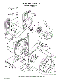03 - Bulkhead Parts parts for Whirlpool Dryer GCGM2991TQ2 / from AppliancePartsPros.com
