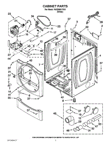 02 - Cabinet Parts parts for Whirlpool Dryer WGD9051YW1 / from AppliancePartsPros.com