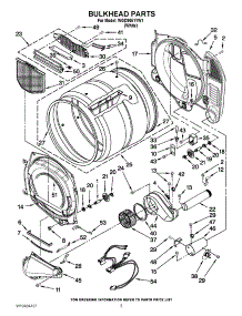 03 - Bulkhead Parts parts for Whirlpool Dryer WGD9051YW1 / from AppliancePartsPros.com