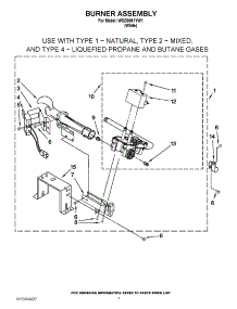 04 - Burner Assembly parts for Whirlpool Dryer WGD9051YW1 / from AppliancePartsPros.com