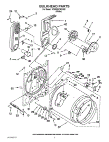03 - Bulkhead Parts parts for Whirlpool Dryer 1CWGD5700VW2 / from AppliancePartsPros.com