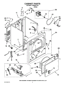 03 - Cabinet Parts parts for Whirlpool Dryer CGM2941TQ2 / from AppliancePartsPros.com