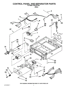 02 - Control Panel And Separator Parts parts for Whirlpool Dryer CSP2761TQ3 / from AppliancePartsPros.com