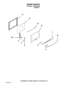 05 - Door Parts parts for Whirlpool Range YWFI910H0AS0 / from AppliancePartsPros.com