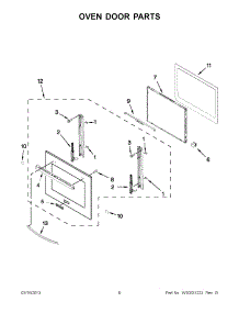 03 - Oven Door Parts parts for Kitchenaid Oven KEBS277BSS00 / from AppliancePartsPros.com