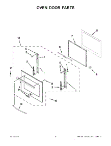 03 - Oven Door Parts parts for Kitchenaid Oven KEBS279BSS00 / from AppliancePartsPros.com