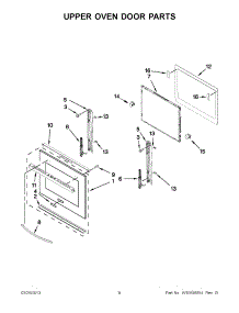 04 - Upper Oven Door Parts parts for Kitchenaid Oven KEBS209BSP00 / from AppliancePartsPros.com