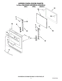 04 - Upper Oven Door Parts parts for Kitchenaid Oven KEBS209BSS00 / from AppliancePartsPros.com