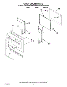 02 - Oven Door Parts parts for Kitchenaid Oven KEBS179BWH00 / from AppliancePartsPros.com