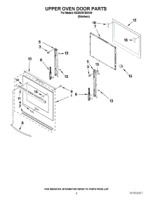 04 - Upper Oven Door Parts parts for Kitchenaid Oven KEBS207BSS00 / from AppliancePartsPros.com