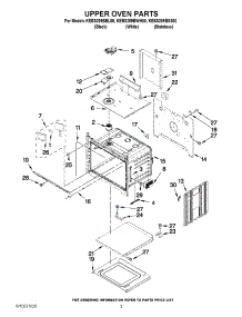 02 - Upper Oven Parts parts for Kitchenaid Oven KEBS209BWH00 / from AppliancePartsPros.com