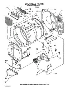 03 - Bulkhead Parts parts for Whirlpool Dryer CGM2751TQ3 / from AppliancePartsPros.com