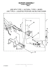 04 - Burner Assembly parts for Whirlpool Dryer CGM2751TQ3 / from AppliancePartsPros.com