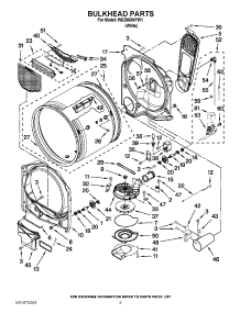 03 - Bulkhead Parts parts for Whirlpool Dryer WGD8600YW1 / from AppliancePartsPros.com