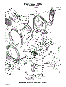 03 - Bulkhead Parts parts for Whirlpool Dryer WGD8200YW1 / from AppliancePartsPros.com