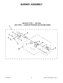 04 - Burner Assembly parts for Whirlpool Dryer WGD8800YW1 / from AppliancePartsPros.com